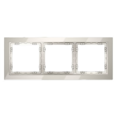 Рамка стеклянная VOLTUM S70 на 3 поста, (кашемир, стекло) (VLS110303)