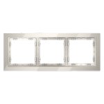 Рамка стеклянная VOLTUM S70 на 3 поста, (кашемир, стекло) (VLS110303)