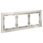 Рамка стеклянная VOLTUM S70 на 3 поста, (кашемир, стекло) (VLS110303)