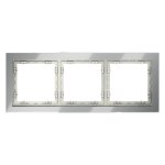 Рамка стеклянная VOLTUM S70 на 3 поста, (сталь, стекло) (VLS110305)