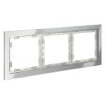 Рамка стеклянная VOLTUM S70 на 3 поста, (сталь, стекло) (VLS110305)
