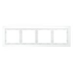 Рамка стеклянная VOLTUM S70 на 4 поста, (белый,матовый,стекло) (VLS110402)