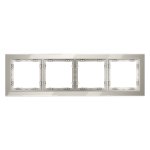 Рамка стеклянная VOLTUM S70 на 4 поста, (кашемир, стекло) (VLS110403)