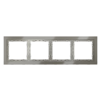 Рамка стеклянная VOLTUM S70 на 4 поста, (шелк, стекло) (VLS110404)