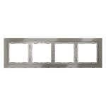 Рамка стеклянная VOLTUM S70 на 4 поста, (шелк, стекло) (VLS110404)