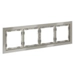 Рамка стеклянная VOLTUM S70 на 4 поста, (шелк, стекло) (VLS110404)