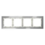 Рамка стеклянная VOLTUM S70 на 4 поста, (сталь, стекло) (VLS110405)