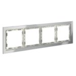 Рамка стеклянная VOLTUM S70 на 4 поста, (сталь, стекло) (VLS110405)