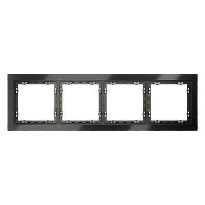 Рамка стеклянная VOLTUM S70 на 4 поста, (титан, стекло) (VLS110406)