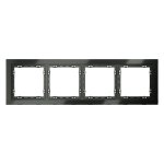 Рамка стеклянная VOLTUM S70 на 4 поста, (титан, стекло) (VLS110406)