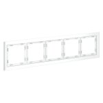 Рамка стеклянная VOLTUM S70 на 5 постов, (белый,матовый,стекло) (VLS110502)
