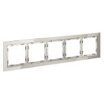 Рамка стеклянная VOLTUM S70 на 5 постов, (кашемир, стекло) (VLS110503)