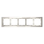 Рамка стеклянная VOLTUM S70 на 5 постов, (кашемир, стекло) (VLS110503)