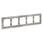 Рамка стеклянная VOLTUM S70 на 5 постов, (шелк, стекло) (VLS110504)