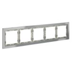 Рамка стеклянная VOLTUM S70 на 5 постов, (сталь, стекло) (VLS110505)