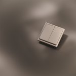 Клавиши для выключателя/переключателя двухклавишного, S70 Metal (платина)