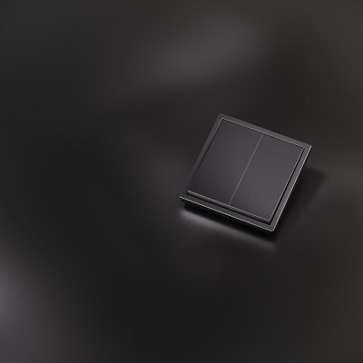 Клавиши для выключателя/переключателя двухклавишного, S70 Metal (антрацит) Клавиши для выключателя/переключателя двухклавишного, S70 Metal (антрацит)