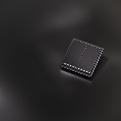 Клавиши для выключателя/переключателя двухклавишного с подсветкой, S70 Metal (антрацит) Клавиши для выключателя/переключателя двухклавишного с подсветкой, S70 Metal (антрацит)