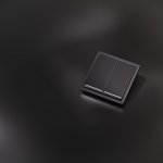 Клавиши для выключателя/переключателя двухклавишного с подсветкой, S70 Metal (антрацит)