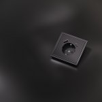 Накладка для розетки с заземлением и защитными шторками, с USB A+C, S70 Metal (антрацит)
