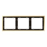 Рамка металлическая на 3 поста, S70 Metal (латунь)