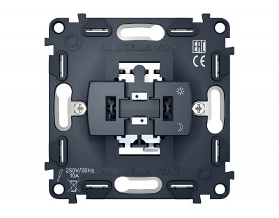 Механизм 1-клавишного выключателя 10A-250V QUANT VM101 Ambrella Volt Механизм 1-клавишного выключателя 10A-250V QUANT VM101 Ambrella Volt