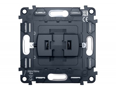 Механизм 1-клавишного перекрестного выключателя 10A-250V QUANT VM112 Ambrella Volt Механизм 1-клавишного перекрестного выключателя 10A-250V QUANT VM112 Ambrella Volt