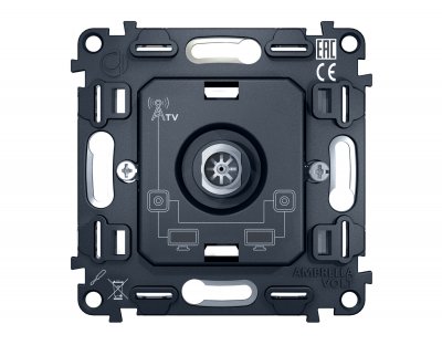 Механизм TV розетки проходной 5-1000 MHz 4dB QUANT VM211 Ambrella Volt Механизм TV розетки проходной 5-1000 MHz 4dB QUANT VM211 Ambrella Volt