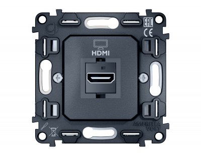 Механизм розетки HDMI 2.0 40V/500mA 2.0GHz 5-18Gbit/s QUANT VM222 Ambrella Volt Механизм розетки HDMI 2.0 40V/500mA 2.0GHz 5-18Gbit/s QUANT VM222 Ambrella Volt