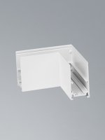 Коннектор угловой горизонт. 20 мм магнитный 80*80 мм для накладного шинопровода, белый Vitaluce VT0200025-00