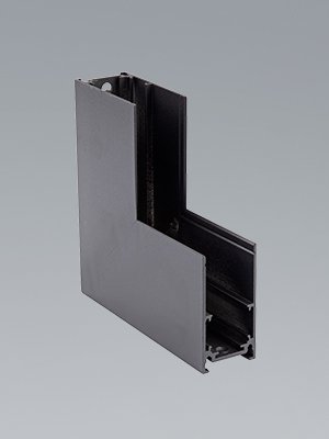 Коннектор угловой верт. 20 мм магнитный 100*100 мм для накладного шинопровода, черный Vitaluce VT0200026-01