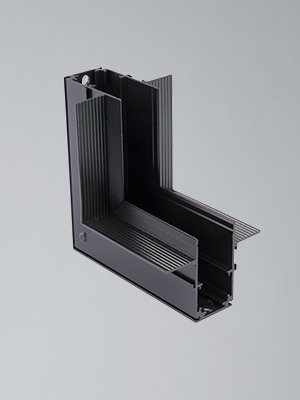 Коннектор угловой внутренний 20 мм магнитный 100*100 мм для шинопровода скрытой установки, черный Vitaluce VT0200030-01