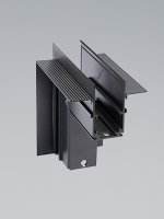 Коннектор угловой наружный 20 мм магнитный 100*100 мм для шинопровода скрытой установки, черный Vitaluce VT0200032-01