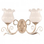 Светильник настенный Velis-WL60E27*2BG металл, стекло E27*2*60W