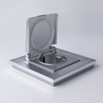 Рамка из металла на 1 пост Аluminium алюминий W0011706