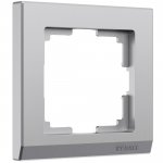 Рамка из поликарбоната на 1 пост Stark серебряный матовый W0011865