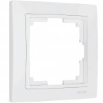 Рамка из поликарбоната на 1 пост Snabb Basic белый W0012001