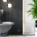 Рамка из стекла на 1 пост Elite графит W0012440