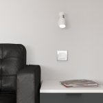 Рамка из металла на 1 пост Baguette белый/серебро W0012850