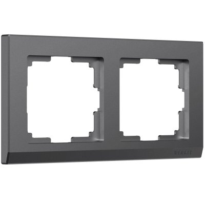 Рамка из поликарбоната на 2 поста Stark графит матовый W0021864 Рамка из поликарбоната на 2 поста Stark графит матовый W0021864