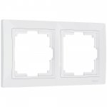 Рамка из поликарбоната на 2 поста Snabb Basic белый W0022001