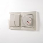 Рамка из поликарбоната на 2 поста Snabb Basic слоновая кость W0022003