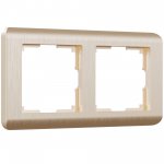 Рамка из поликарбоната на 2 поста Stream шампань W0022111