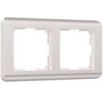 Рамка из поликарбоната на 2 поста Stream перламутровый W0022113