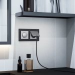 Рамка из поликарбоната на 2 поста Hammer черный W0022408