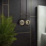 Рамка из стекла на 2 поста черный W0025108