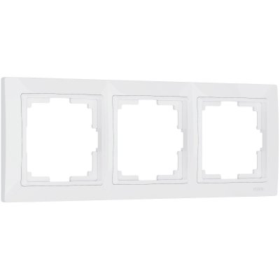 Рамка из поликарбоната на 3 поста Snabb Basic белый W0032001