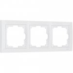 Рамка из поликарбоната на 3 поста Snabb Basic белый W0032001