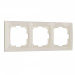 Рамка из поликарбоната на 3 поста Snabb Basic слоновая кость W0032003