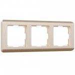 Рамка из поликарбоната на 3 поста Stream шампань W0032111